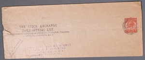 Mayfairstamps Great Britain 1900s Stock Exchange Daily Official List Stationery