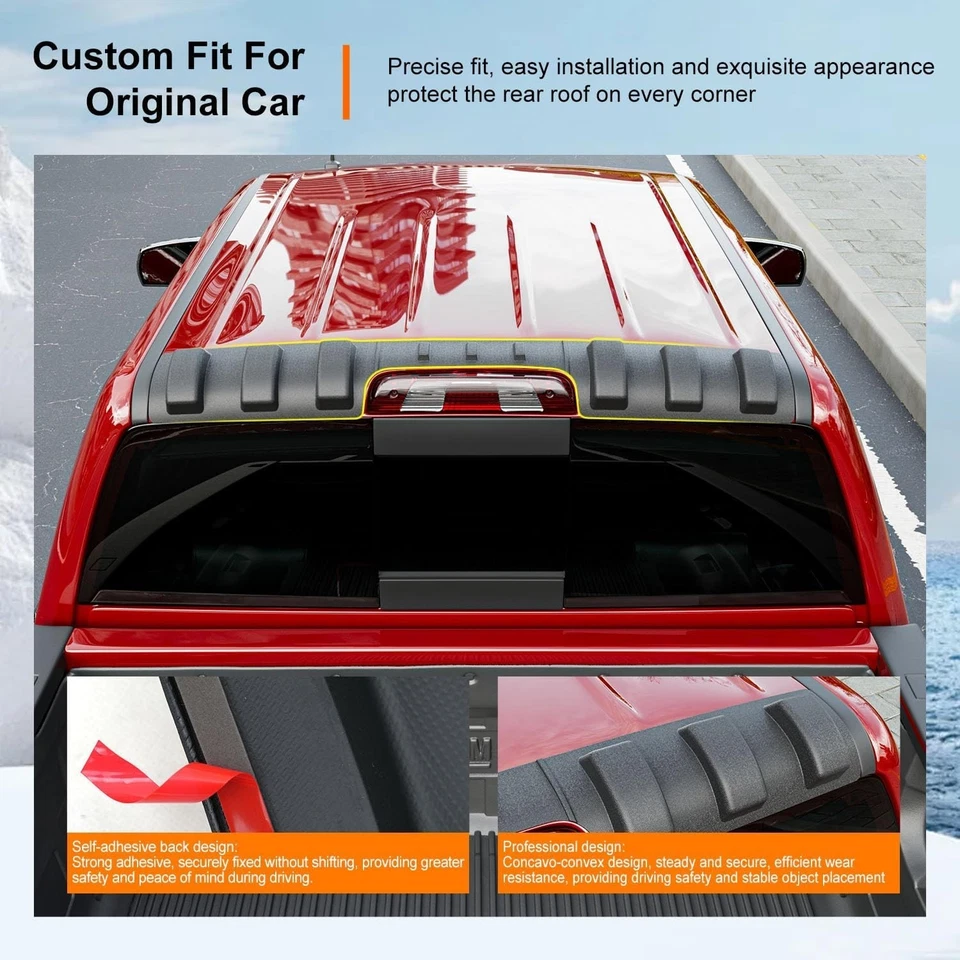 For 2014-2018 Chevy Silverado GMC Sierra 1500 Rear Roof Protector Rear Spoiler Foto 2 de 4