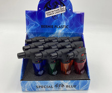 SPECIAL BLUE Mini Butane Gas Torch Lighters Blue, Green, Orange, Red - 12 Count
