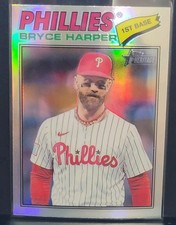 2026 Topps Heritage Bryce Harper True Silver Chrome Refractor Sp