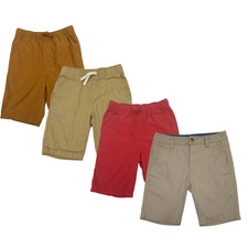 Boys Lot 4 Chino Shorts Size 7 / 8 Khaki Childrens Place Jumping Beans Chaps