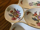 Vnt Porcelain 3 Section Condiment Serving Dish Yellow & Pink Roses Gold Trim  — photo 7