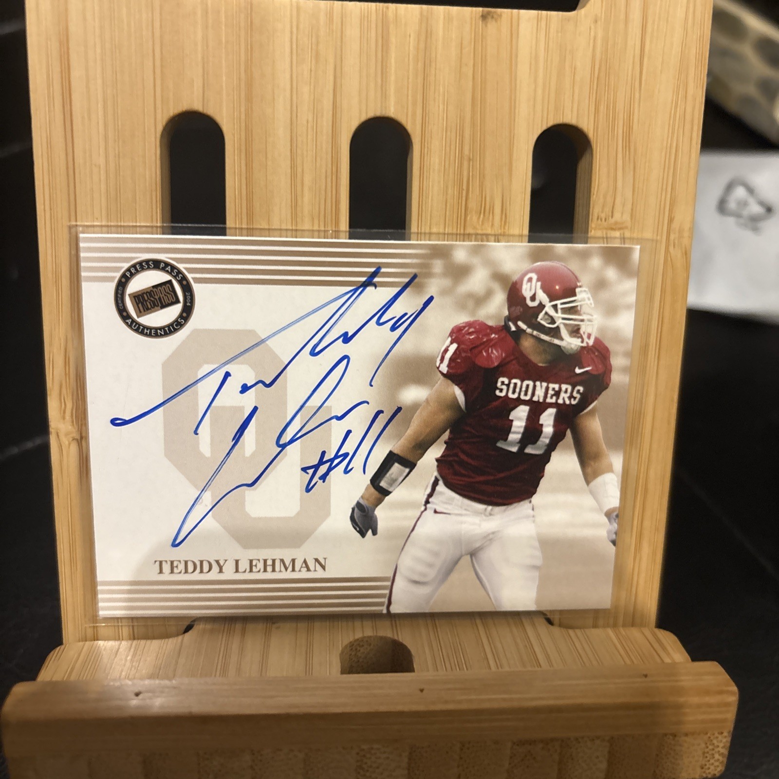 Teddy Lehman Press Pass #38 Autograph