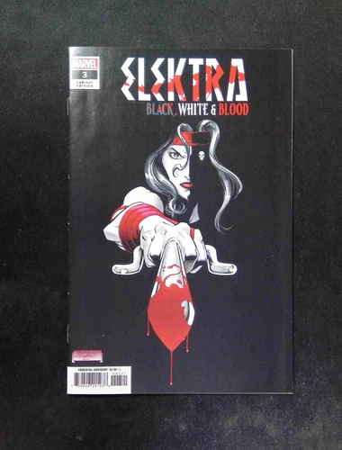 Elektra Black White and Blood #3B  Marvel Comics 2022 VF/NM  Bagley Variant