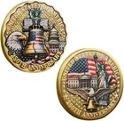 U.S. 250th Anniversary Commemorative Challenge Coin, Double-Sided High Relief Mi