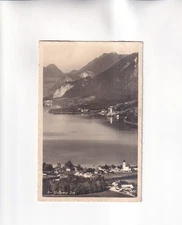 F6904) Carte postale, Am WOLFGANGSEE Salzkammergut église maisons 1932