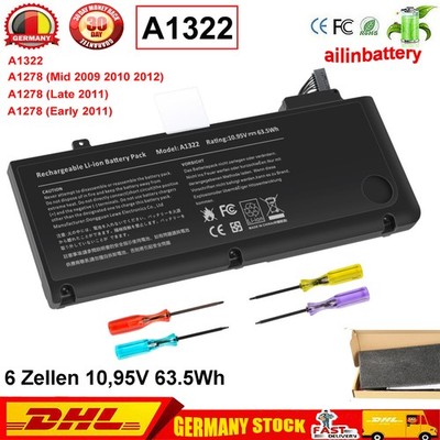 A1322 Akku für MacBook Pro 13'' A1278 Mitte 2009 2010 2012 Anfang 2011 MC700