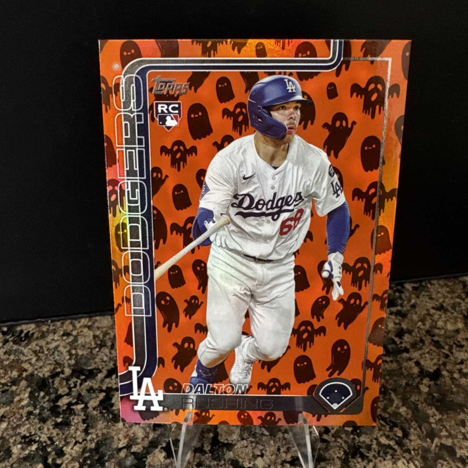 2025 Topps Update Series - Dalton Rushing #US38 Holiday Ghost Foil SP (RC)