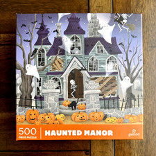 Galison Haunted Manor 500 Piece Jigsaw Puzzle Ghosts Halloween NEW Sealed