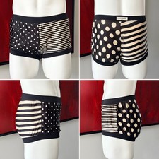 DOLCE & GABBANA 1990s swim trunks with stripes & polka dot print size 50