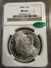 1880-S SILVER MORGAN DOLLAR  $1 NGC  MS66+ CAC Certified