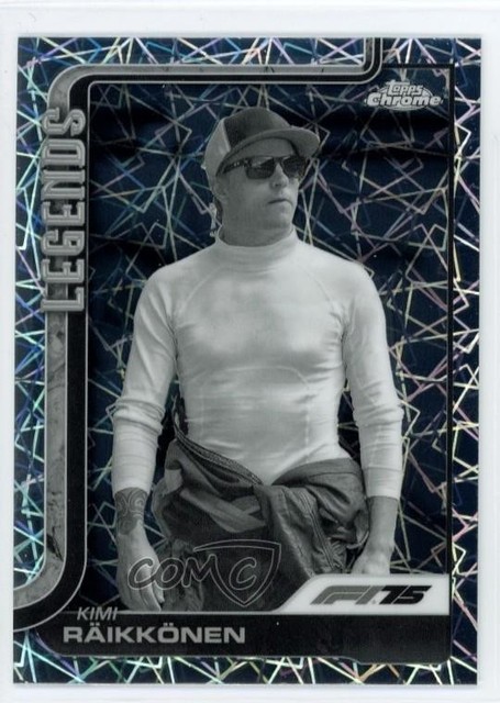 2025 Chrome Formula 1 Black & White Lazer Refractor Kimi Raikkonen Räikkönen 3kd
