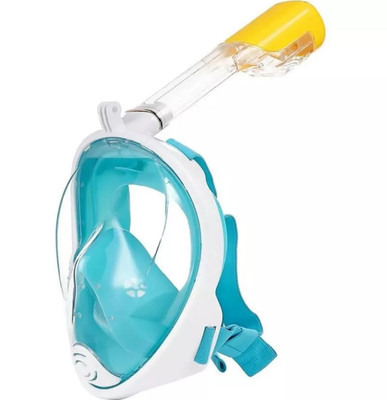 Free Breath Schnorchelmaske | Grün L/XL | 180° Sicht | Antibeschlag  