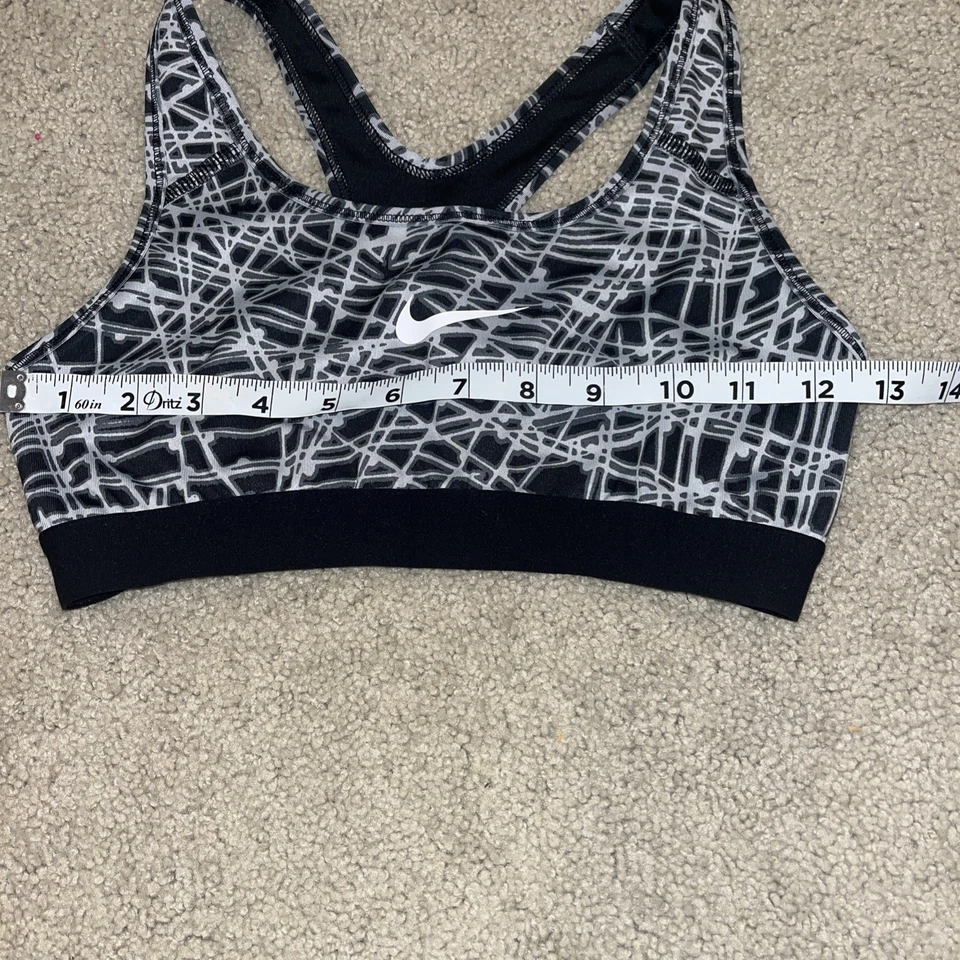 Nike Women's Size Small  Sports Bra Dri-Fit Yoga Top White Black - Image 3 of 4