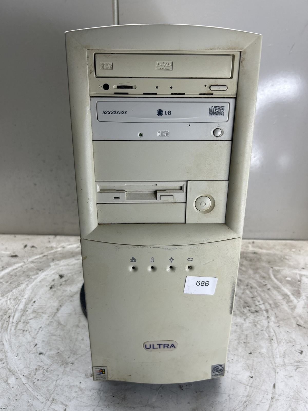 Ultra Vintage Beige ATX Desktop Computer Case