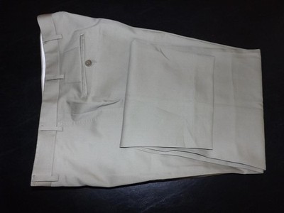 Canali 1934 W36 L30 Tan Flat Front all Wool Dress Pants Made In Italy