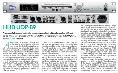hhb UDP89 professioneller DVD / CD Player - Picture 2 of 4