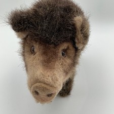 Steiff Vintage Wild Hog Boar Warthog Button in Ear 9 x 6 Austria EAN 2675/15
