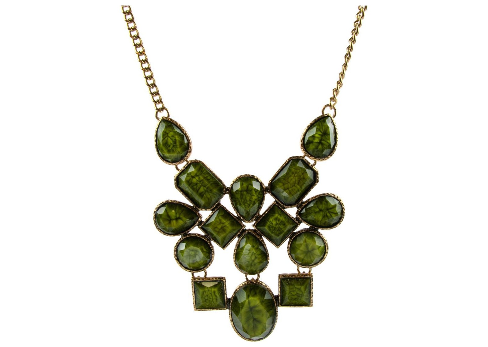 Женское массивное колье-нагрудник Kewiwi It Up Brilliant Green 11 12 ШТ 18490₽