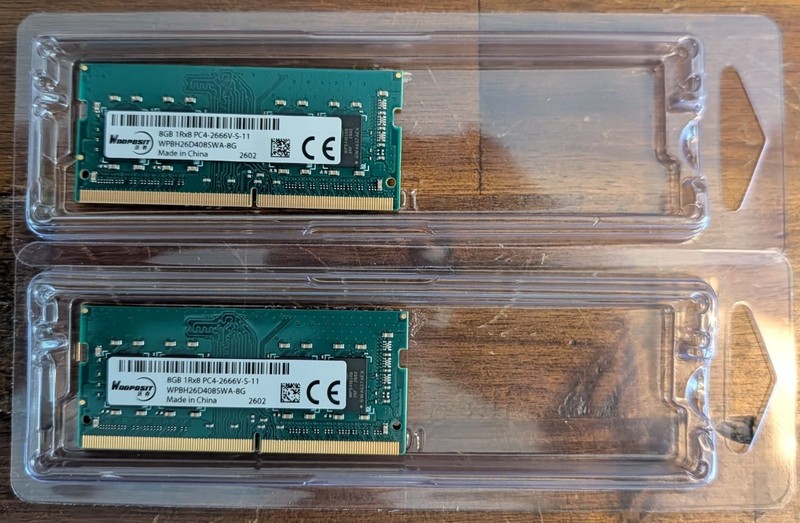 Wooposit 16GB (2 x 8GB) DDR4-2666 1Rx8 PC4-2666V-S-11 Memory Stick