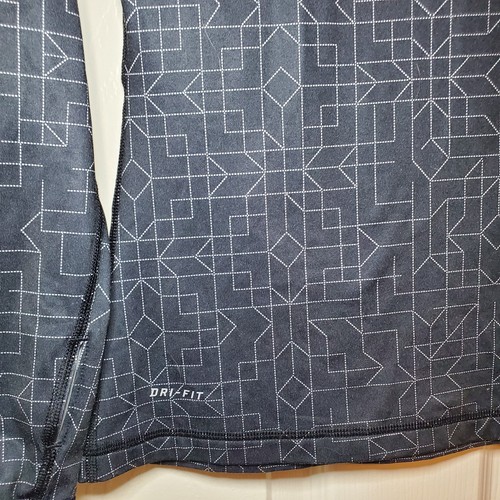 Women’s Nike Pro Long Sleeve Size M Geometric Design Fleece Lined - Picture 3 of 11