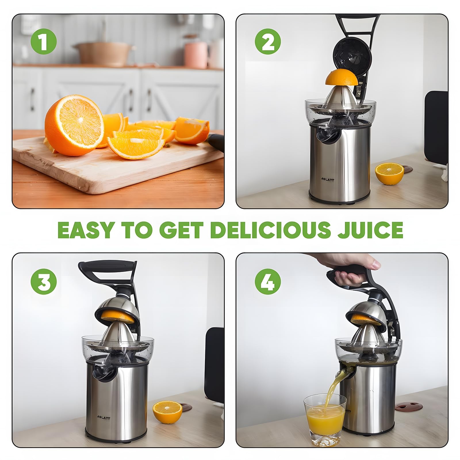 Citrus Juicer Squeezer Stainless Steel, Orange Juicer ,Homemade Orange Juice ...