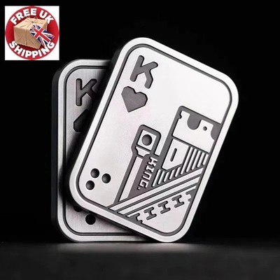 Fidget Slider Metall Poker Druckkarte Zappeln Spielzeug für Erwachsene Jugendliche Stressabbau