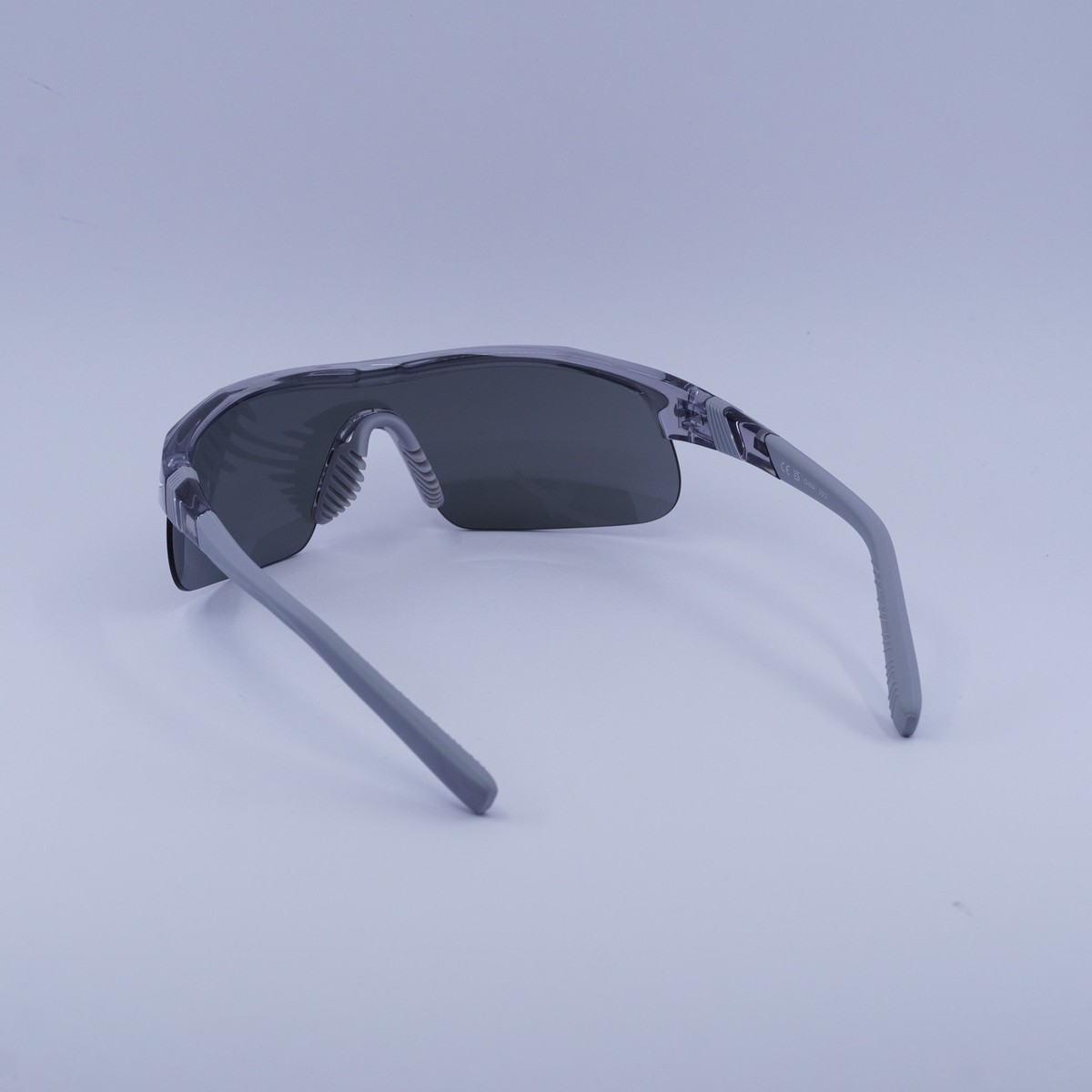 NWT Nike SHOW X1 DX6520 Wolf Grey Shield 58mm Sunglasses Nike SHOW X1 DX6520 065 Shiny Wolf Grey/Blue Mirror 58-18  main image 2