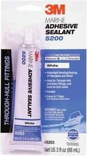 2 Pack 3M Marine Adhesive Sealant 5200 White, 3oz Tube NEW