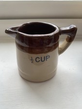 Vintage Ceramic Stoneware 1/2 Cup Measuring Jug