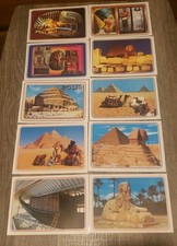 Lot of 10 Egyptian Postcards Atalla Cards For Collectors Giza Pyramids Sphinx 