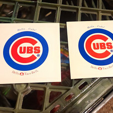 paire d'autocollants Pepsi Original 1987 Taco Bell "Hello Cubs" 