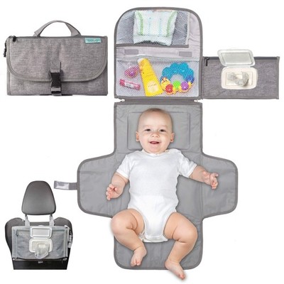 Portable Diaper Changing Pad - Baby Diaper Changer Travel Bag with Wipes Pock...