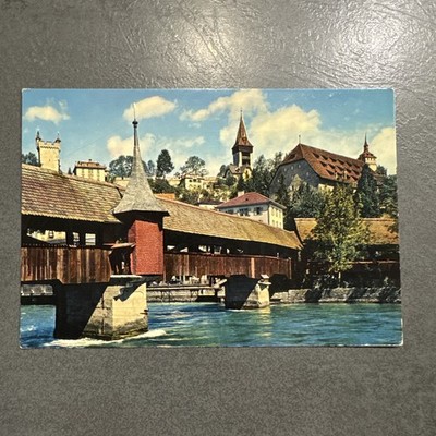 Postkarte Luzern Schweiz Spreuerbrücke Ansichtskarte Ak 1997