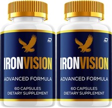  2 Pack Iron Vision Eye Support Supplement   IronVision Capsules Eye Vitamins