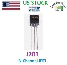 10PCS Genuine FairChild J201 JFET N-Channel 50 mA 40V TO-92 Transistor, USA Stoc