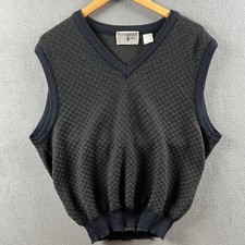 Segreto Sweater Vest Mens Large 100 Merino Wool Grandpa Hiking Made In Italy