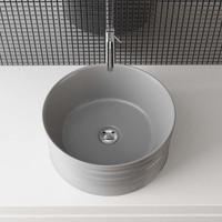 Waschbecken Aus Keramik, Aufsatzwaschbecken, Rund, Weiß, 41X41X18 Cm