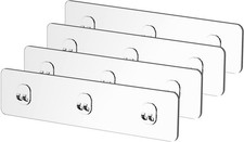 4 Pack Strong Transparent Wall Adhesives, 2.75 x 8.66 in 7x22cm Adhesive Pad
