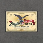 Vintage Zieglers Beer Metal Sign Louis Ziegler Brewing Co. Eagle #122548