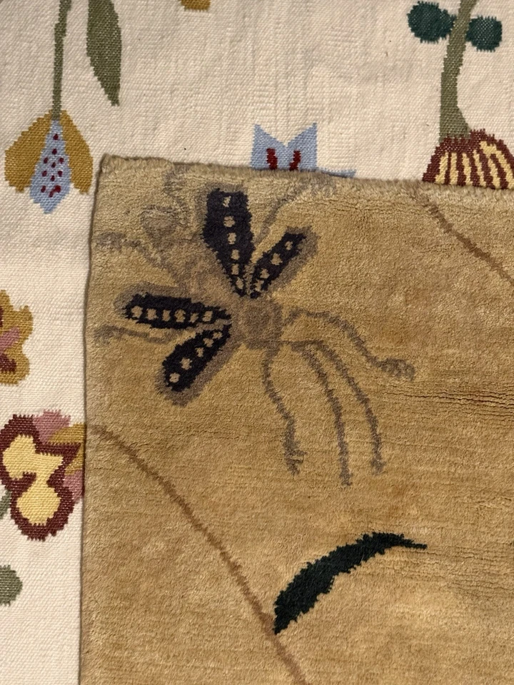 Nepalese-made Tibetan-style Snow Leopard Rug (hand-knotted), mid 21 C, Art Deco - Image 4 of 4