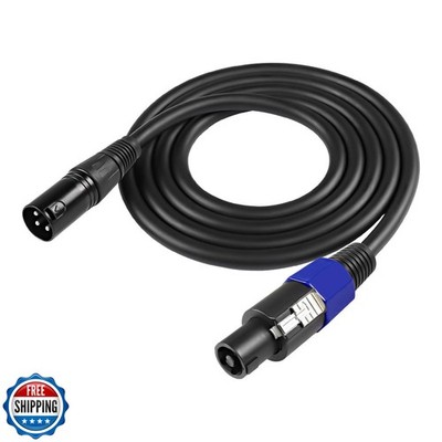 XMSJSIY Speakon to XLR Cable Audio Jack Male to XLR 3Pin Male Microphone Exte