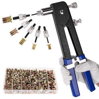 430Pcs Rivet Nut Tool Kit, Metric Rivnuts Assortment Kit (M8/M6/M5/M4/M3), Rivnu
