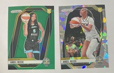 2024 Panini WNBA Prizm Angel Reese RC Green/Silver Cracked Ice #147 #10 Sky