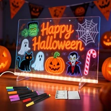 Led Drawing Board for Kids, LED Note Board with Colors,Doodle Glow Drawing Bo...