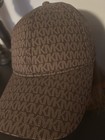 Michael Kors Signature Logo Canvas Baseball Cap Hat Brown $68 MSRP Little Wear — photo 2