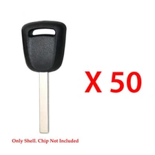 Key Shell Case Compatible with GM Uncut Blade Non Chip HS 8 or 10 Cut (50 Pack)