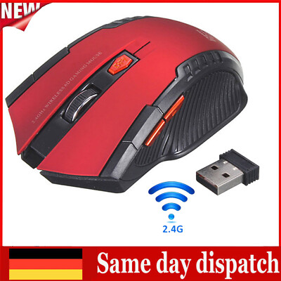 Laptop Mute Maus Drahtlose Silent Schnurlos Gaming Funk Wireless Mouse Mäuse USB