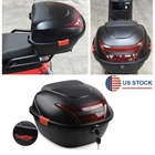 Motorcycle Scooter Rear Box Tail Luggage Storage Carrier Case w/Locks Kit Black