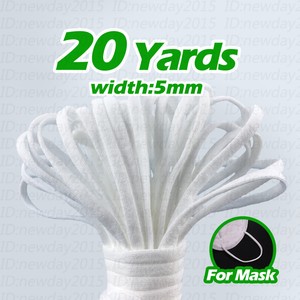 1-5inch-20-yards-White-Flat-Elastic-Band-Cord-Ear-Hanging-For-DIY-Mask